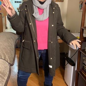 Green Calvin Klein pea coat